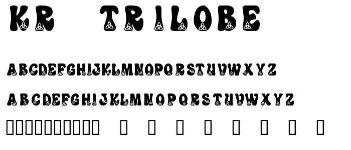 KR Trilobe font